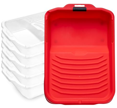 Mister Rui Vassoio per vernice, vassoio per vernice usa e getta, 1 vassoio per vernice robusto da 22,9 cm, 5 inserti per vassoio per vernice da 22,9 cm per passare facilmente tra i colori della