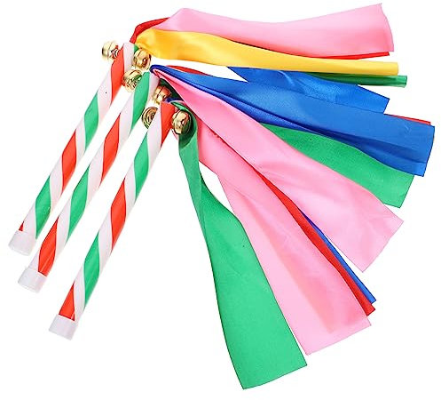 TOBBOMEY Helle Bunte 20cm Einhand Schütteln Rassel Glocken Für Kinder Party Cheerleading