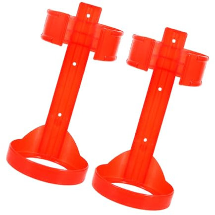 ELAYARD 2pezzi Supporto in Plastica per Estintore da Supporto Parete per Estintore Espositore per Ufficio e Scuola Rosso