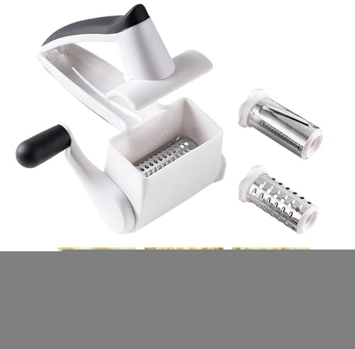 Tewzafiya Triturador de queso giratorio, ralladores giratorios para cocina,Rallador rotativo manual para queso | Rallador giratorio de queso manual, apto para queso, verduras
