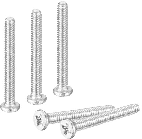 QUARKZMAN 20Pcs M1.4-0.3 x 12mm Vis À Tête Plate Ronde 304 Acier Inoxydable | Phillips Vis Machine Fixation Pour Connexion Meubles