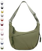 GoPaw Borsa a Mezzaluna in Nylon per Donne, Borse a Mezzaluna da Donna Borsa a Tracolla a Mezzaluna con Tracolla Regolabile Borse a Mezzaluna per Uso Quotidiano