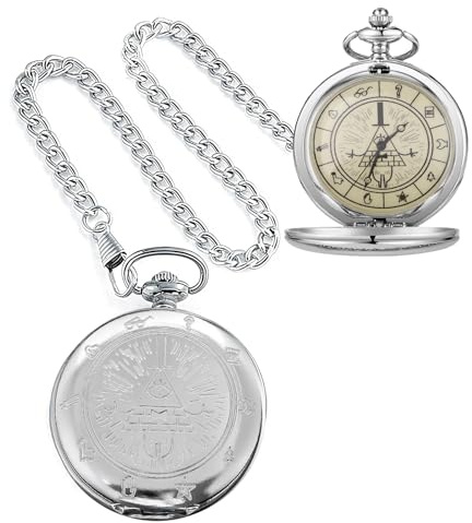 Tiong Vintage Pocket Watch Arabic Numerals Scale Quartz Pocket Watches with Chain Women Men Best Gifts for Birthday Graduation（34-Silver