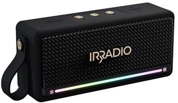 IR-M5 Classic, Altoparlante Portatile Potente, Doppio Driver da 50mm, Subwoofer Passivo, 20W di Potenza. Suono bilanciato, Illuminazione LED RGB, Grado di impermeabilizzazione IPX7, Funzione
