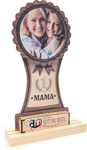Elbeffekt Muttertag Geschenk - Beste Mama der Welt Holz Foto Deko - Geschenkidee Muttertag, Geschenke für Mama, Geschenkidee Muttertag, Mutter Geschenk Geburtstag, Mutter Geschenke