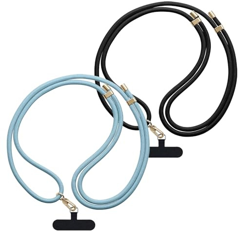 Ziyonix 2 Pezzi Cordino per Telefono Universale, Laccio Regolabile per Cellulare Cordino per Cellulare Universale Rimovibile Catena Laccio per Compatibile con iPhone Huawei e Altri Smartphone