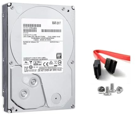 JXCHSWOU DVR NVR CCTV Disco rigido da 2 TB Disco rigido da 2000 GB HDD HD interno SATA 3 5700 RPM 32 M 3,5 Hard disk