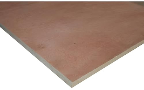 Non-Structural Hardwood Plywood Sheet – Moisture Resistant Smooth Sanded Timber Board for Joinery, Shelving, Furniture, DIY, and Interior or Exterior Use (1, 18mm x 1220mm x 2440mm)