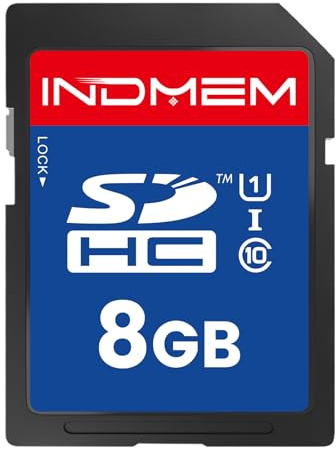 Tarjeta SD de 8 GB, 1 paquete de tarjeta de memoria flash UHS-I U1 Clase 10 8G SDHC compatible con cámara digital, computadora, cámaras de rastreo