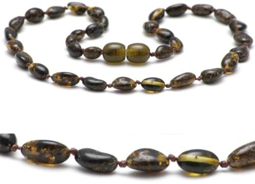 Bernsteinkette aus echt baltischem Bernstein – Naturschmuck für Damen & Herren & die ganze Familie– Edelsteinkette & Glücksbringer – Echter Bernstein Schmuck - Weinachtsgeschenke kleinigkeiten