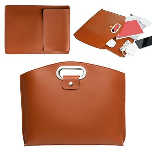 Niesel Tasche für Laptop, PU-Leder-Tragetasche, Laptop-Tragetaschen-Set, für Herren, Schule, Computer, Uni, Business, Lehrer, Freizeit, Refer to description
