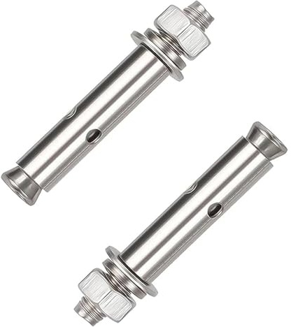 Ankerbolzen, 2 Stück M12 Edelstahl-Spreizschrauben, Sechskantmutter-Spreizhülsenankerbolzen, Hochleistungs-Befestigungsanker(M12x250mm)