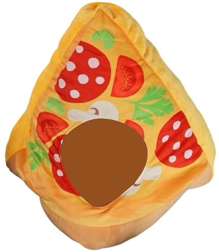HiyyFloy Sombrero De Pizza De Peluche, Disfraz De Comida, Tocado Divertido, Accesorios De Halloween para Dramas De Carnaval.