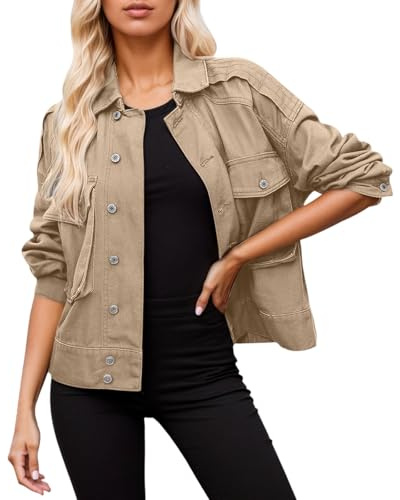 RYTEJFES Giacche di Jeans Donna Giubbotto Giubbino Leggera Giacca Leggeri Corti Giubbotti Corto Giacchino Lunga Leggero Bomber Imbottita Jacket Smanicato in Giubotto