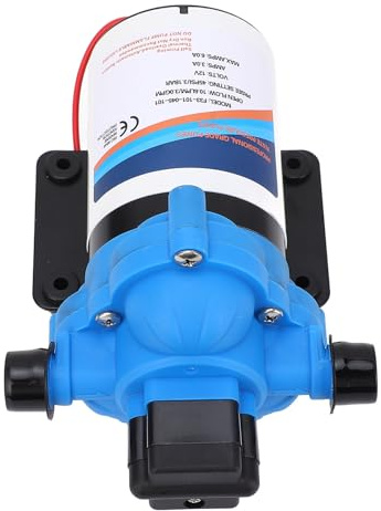 Dilwe Pompe à Eau pour Camping-car 12 V DC, Pompe à Membrane Auto-amorçante 3,0 GPM 45 PSI, Cuivre, Nylon, Caoutchouc, Interrupteur de Pression Automatique, Faible Bruit pour Camping-car, Yacht Marin,