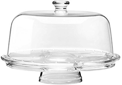 Borgonovo Palladio Set Antipastiere Alzate Porta Dolce, Vetro, Trasparente, 31 x 31 x 19 cm, 6 unità