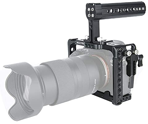 NICEYRIG A7RIII/ A7III/ A7MIII/ A9/ A7RII/ A7SII Kamera Cage Kit mit Käse Top Griff HDMI Kabel Lock Für DSLR Sony a7riii/a7miii/A9/a7sii/a7rii/a7ii Kamera