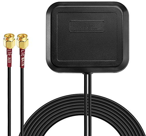 Bingfu 4G LTE Adhesive Magnetic Mount Antenna MIMO SMA Male Antenna Compatible with 4G LTE Wireless Home CPE Mobile Modem Hotspot Industrial IoT Router Cellular Gateway