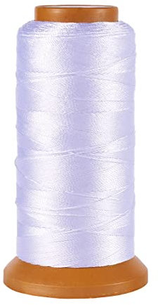 280Yards 1 mm Nylon Nähgarn Polyester Lederschnur Weiß Perlenschnur Makramee Schnur Seil für DIY Halskette Armband Handwerk Leder Nähen Buchbinden