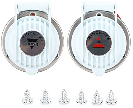 Aramox 1 Paar DC 12V/24V Ankerwinden-Fußschalter auf und ab mit Schraube Universal für Marineboot-Schiffsanker