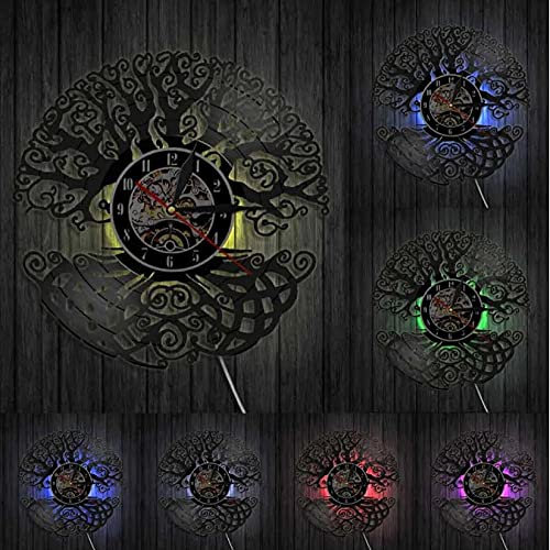 YANYUESHOP Orologio da Parete Albero della Vita Albero Sacro Orologio da Parete Orologio da Parete Orologio da Parete Green Life Soggiorno Decorazione Artistica da Parete Regalo Contadino