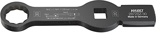 HAZET Schlag-Ringschlüssel ∙ Doppelsechskant ∙ mit 2 Schlagflächen 2872SZ-30 ∙ Vierkant20 mm (3/4 Zoll) ∙ Außen-Doppel-Sechskant Profil ∙ 30 mm