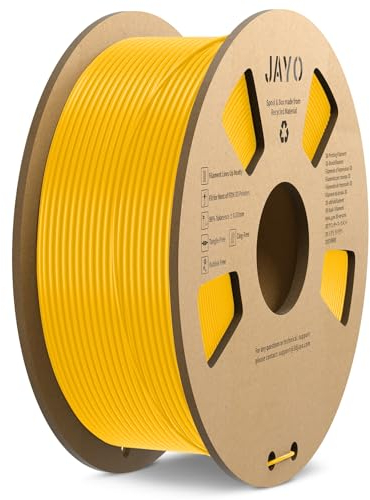 JAYO PLA Filament 1.75 mm, 3D Drucker Filament 1.1KG, Maßgenauigkeit +/- 0.02mm, Neatly Wound Filament, 1.1 KG Spule (2,4 lbs), 363 Meters, Reines Gelb 1100G