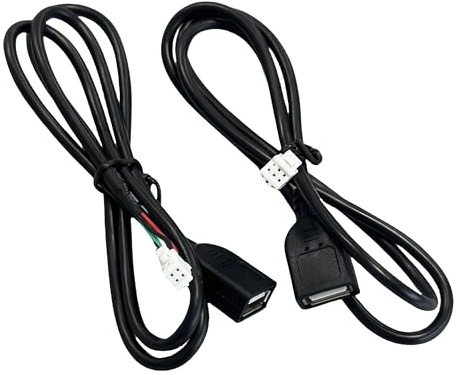 Epronic 4Pin & 6Pin Adaptador de Cable USB para Radio de Coche Android Adaptador USB Externo para Memorias USB Carga de Teléfonos Cable USB para el Coche