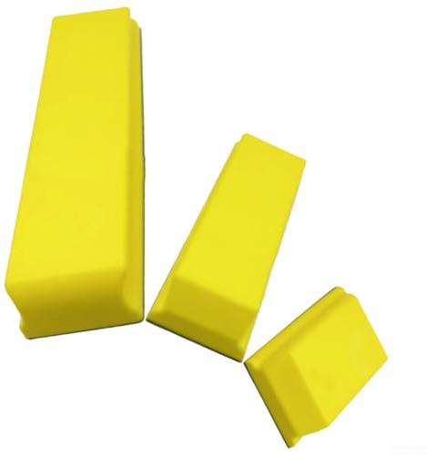 Lot de 3 blocs de ponçage à la main rectangulaires, kit d'outils de ponceuse manuelle pour carrosserie de voiture, meubles, travail du bois