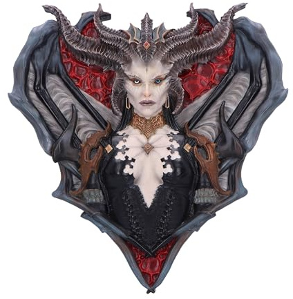 Nemesis Now Diablo® IV Lilith Wandbehang Skulptur 30cm, Kunstharz, grün, aus feinstem Kunstharz gegossen, fachmännisch handbemalt