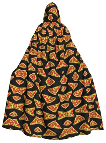 SamLng tasty pizza Hooded Cloak for Adults â€“ Unisex Perfect for Cosplay, Christmas, Halloween, Easter, Carnival, Masquerade