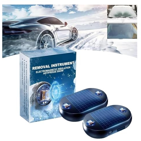 Antifreeze Electromagnetic Car Snow Removal Device, car windscreen defroster electromagnetic, Portable Car De Icer, Vehicle-Mounted Snow Removal Device Suitable for Cars, Homes, Offices(2Pcs)