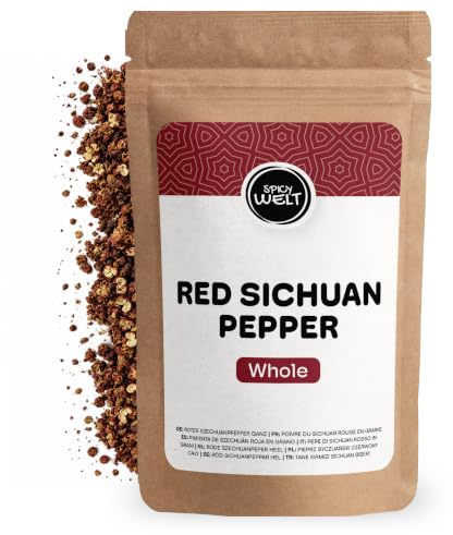 Spicy Welt Pepe di Sichuan Rosso Intero (250g) – Bacche Hua Jiao per Mapo Tofu, Pollo Kung Pao e Wok | Gusto Agrumato e Frizzante | 100% Naturale, Senza Additivi
