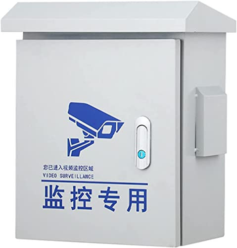 electrical project box enclosure IP 67 Waterproof Steel Junction Box Enclosed Lockable,Outdoor Electrical Junction Box Anti-rust Engineering Box ,Weatherproof Electrical Enclosoure Power Box(Carbon St