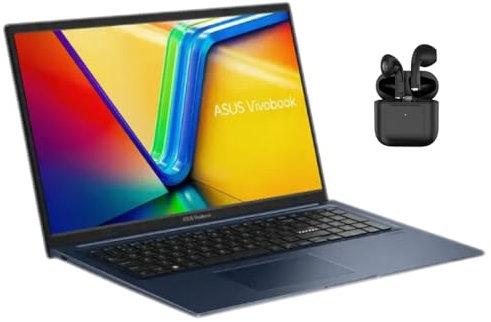 ASUS Vivobook Ordinateur portable professionnel et étudiant de 17,3 | Écouteurs sans fil | Intel 6 Core i3-1215U (Beat i7-1165G7) | 40 Go de RAM 1 To SSD | Écran FHD IPS | USB-C | HDMI | Wi-Fi 6E |