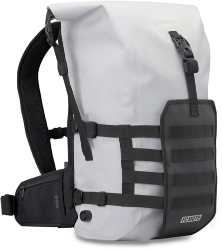 FC-Moto Ever-ST Roll-Top 26 L wasserdichter Rucksack, weiß