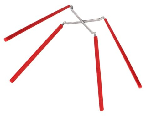Gratella di Raffreddamento per Chiffon Cake in Acciaio Inox, Artigli | Silicone Rosso, Supporto Stabile e Inverso, Uso in Cucina per Biscotti e Torte Chiffon
