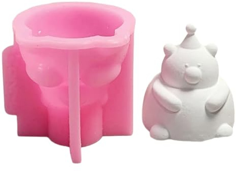 ZwaitL Moldes de silicona 3D para hacer jabón, arcilla de hormigón, decoración de yeso, fácil liberación