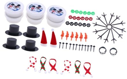 PUXZYAX Schneemann Bastelset für Kinder, Urlaubsset, DIY Schneemann, Winterszene Requisiten, Bausatz, Basteln für Kinder, Urlaubsgeschenk, Zubehör, hat