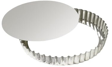 Gobel 126442 Tourtière Rond Cannelé Fond Mobile Fer Blanc