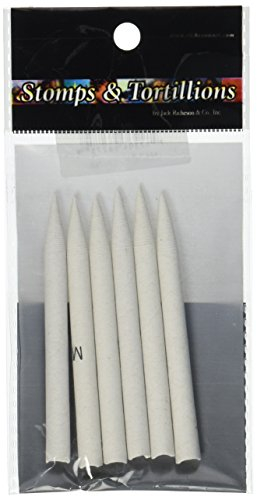 Jack Richeson Blending Tortillon Stomps, 5/16-Inch, 6-Pack