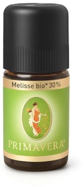 PRIMAVERA Ätherisches Öl Melisse bio 30% 5 ml - Aromaöl, Duftöl, Aromatherapie - ausgleichend, beruhigend, stärkend - vegan