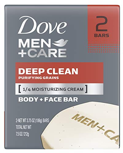 Dove Men+Care Body and Face Bar, Deep Clean 4 Oz, 2 Bar by Dove