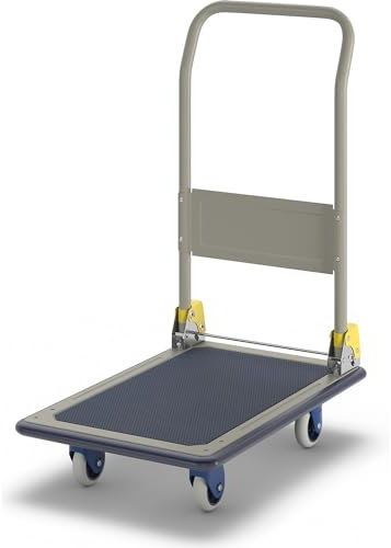 Plattformwagen, klappbarer Schiebebügel, LxB 740 x 480 mm.