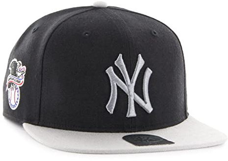 '47 Erwachsene Kappe MLB New York Yankees Sure Shot 2 Tone Captain, Black/Grey, OSFA, B-SRSTT17WBP-BKF