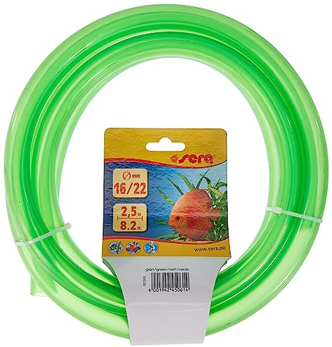 sera 16/22 Schlauch grün 2,5 m - Schauch fürs Aquarium - Flexible Schläuche in verschiedenen Durchmessern, Längen und Farben