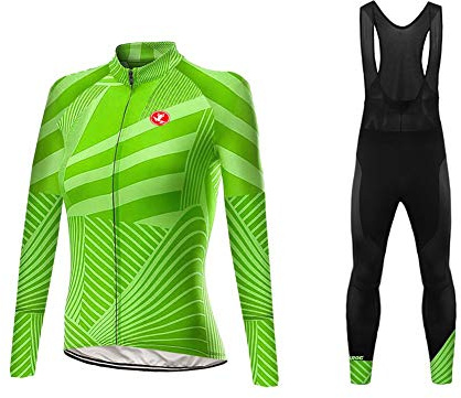 UGLY FROG Damen Radtrikot Fahrrad Trikot Largarm Radhose Fahrradbekleidung Set Quick-Dry UV-beständig