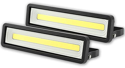 Yexati Lot de 2 Projecteur LED Exterieur 50W 4000LM,Spot LED Extérieur 220V Puissant IP66 Etanche,Eclairage de Sécurité 5000K Blanc Froid pour Terrasse, Jardin, Cour, Parc, Garage