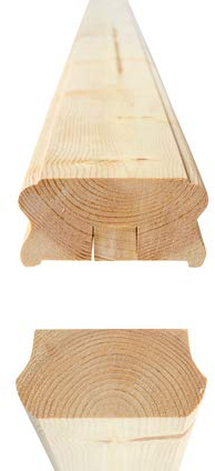 Schwedenhaus-Design - Handlauf Set Treppengeländer 85x40x2350mm (137+154) - orig. Schwedenhaus-Design Produkt Treppe, Balkon, Geländer, Stuhlbein, Tischbein, nordisches Fichtenholz