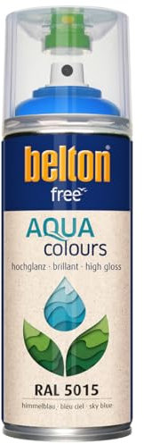 belton free Wasserlack RAL 5015 himmelblau, hochglänzend, 400 ml - Geruchsneutral